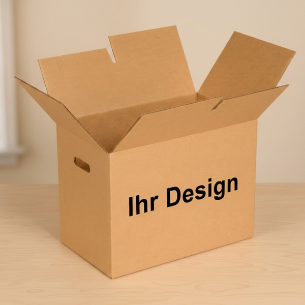 Karton zum bedrucken lassen auf Tisch